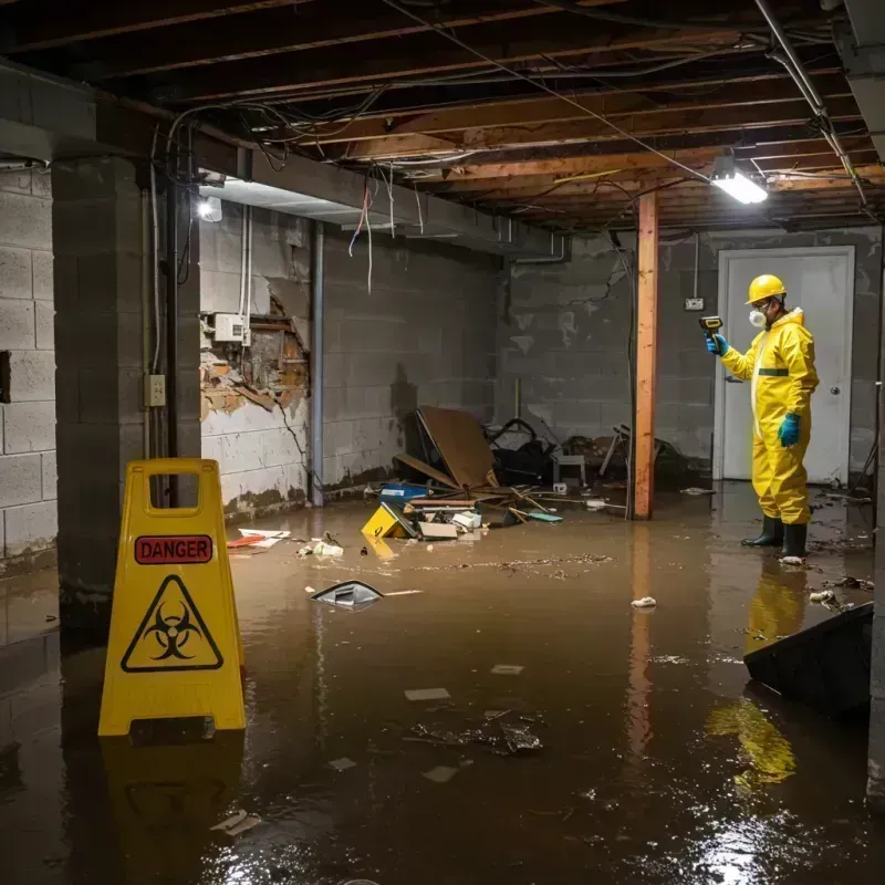 Flooded Basement Electrical Hazard in De Soto, MO Property